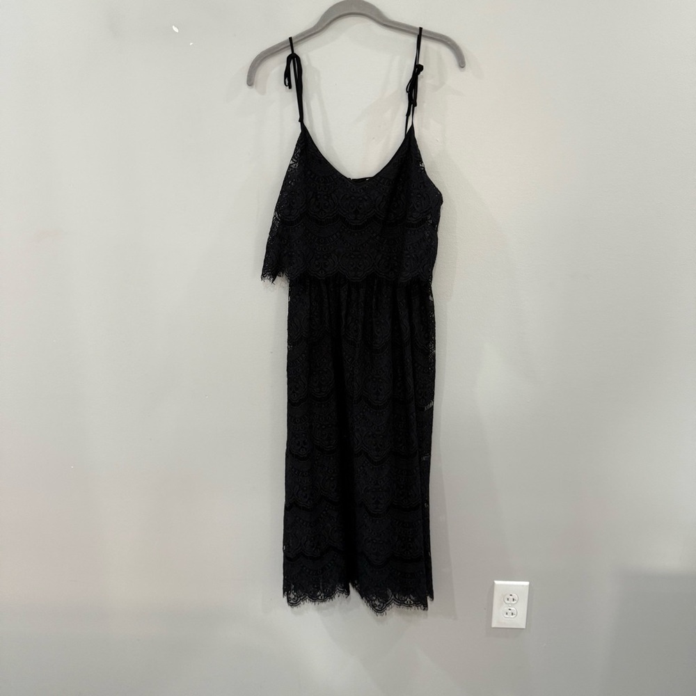 Sezane Dress Nova Midi Lace in Black - Picture 3 of 9
